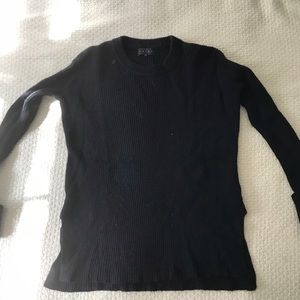 Hatch black cashmere ribbed  sweater